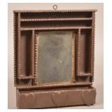 Antique Tramp Art Hanging Comb Box.