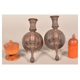 Lot of Antique Turned Wood Items.