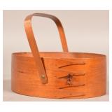Signed Shaker Bentwood Sewing Basket.