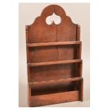 19th Century Walnut Wall-Mount Spoon Rack.