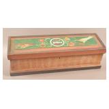 Continental Paint Decorated Wooden Tool Chest.