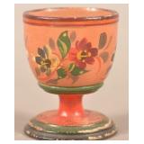 Lehnware Floral Polychrome Decorated Egg Cup.