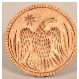 Antique Single Piece Turned Maple Eagle Butter Pri