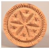 Antique Two Piece Foliate Carved Wood Butter Print