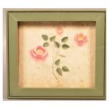 19th Century Watercolor Drawing of Roses.