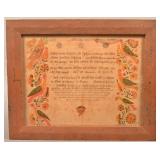 1796 Dauphin County, PA Printed & Illuminated Frak