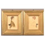 Pair of 19th Century Watercolor Portraits.