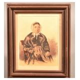 1854 Watercolor Portrait of a Woman.