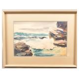 Jack Coggins Watercolor on Paper Seascape Painting
