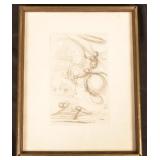 Salvador Dali "Don Quixote" Engraved Print.