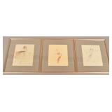 Three French Dancing Women Prints.