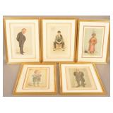 Five Various Vanity Fair Color Prints.