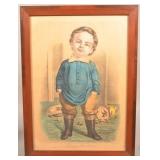N. Currier Hand Colored Lithograph "See My New Boo