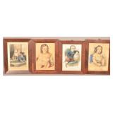 Four Currier & Ives Color Lithographs.