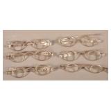 Six Pairs of 19th Century Coin Silver Frame Eye Gl