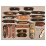 Lot of Various Antique Eyeglass Cases.