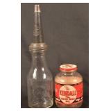 Atlantic and Kendall Oil Advertising Containers.