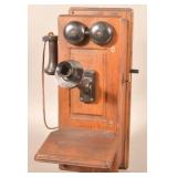 Western Electric Oak Picture Frame Case Wall Phone