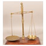 Antique W & T Avery English Brass Balance Scale.