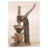 Cast Iron and Brass Bullet Mold.