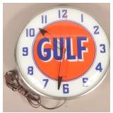 Vintage Gulf Oil Co. Advertising Electric Wall Clo