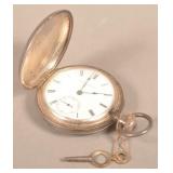 Antique Coin Silver American Watch Co. Pocket Watc