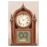 J.C. Brown Gothic Ripple Front Shelf Clock.