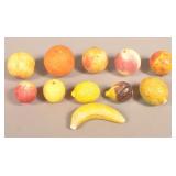 Eleven Pieces of Antique Stone Fruit.