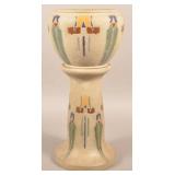 Roseville Art Pottery Moustique Jardinière and Ped