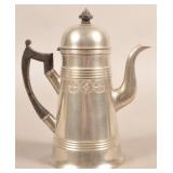 American Pewter Lighthouse Form Dome-Lid Coffeepot