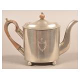 Israel Trask Federal Style Pewter Teapot, Circa. 1