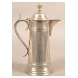 19th Century Lighthouse Form Dome-Lid Pewter Flago