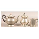 Three Pieces of 19th Century Boardman Pewter.