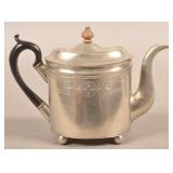 Israel Trask Federal Style  Pewter Teapot, Circa.