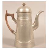 American Pewter Lighthouse Form Dome-Lid Coffeepot
