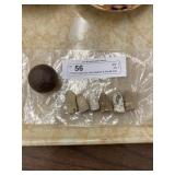 7 Hand Dug Civil War Bullets & Small Iron