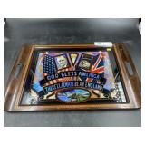 Walnut Inlaid Serving Tray