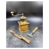 Vintage Spokeshave, Coffee Grinder, Ice Chipper