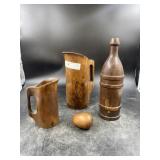 4 Wooden Turned Pieces