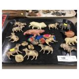 Tray of Plastic Animals
