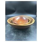 3 Wooden Bowls