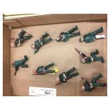 9 Metal Soldier Figurines