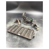 Iron Corn Stick Pan, Apple Peeler, Dough Scraper