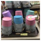24 Small Painted Galvanized Buckets
