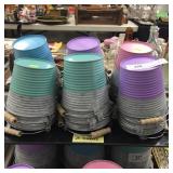 23 Small Painted Galvanized Buckets