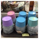 24 Small Painted Galvanized Buckets