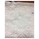 76" x 80" White Decorative Table Cloth