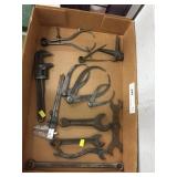 Tray of Micrometers, Calipers, Early Wrenches