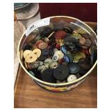 Tin of Vintage Buttons