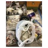 Partial Table of Vintage Buttons & Sewing